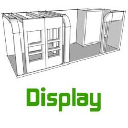 display gallery booths دیسپلی گالری